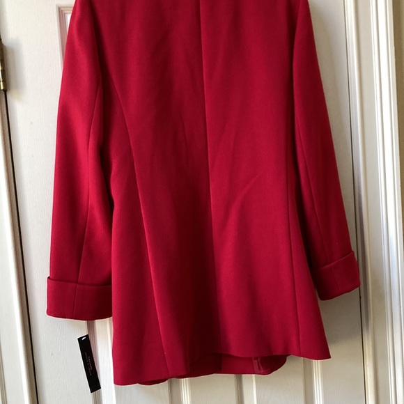 Tahari New with tags red button up jacket with side slit pockets. - Picture 8 of 12